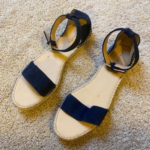 Talbots Navy Strap Sandal- Size 10